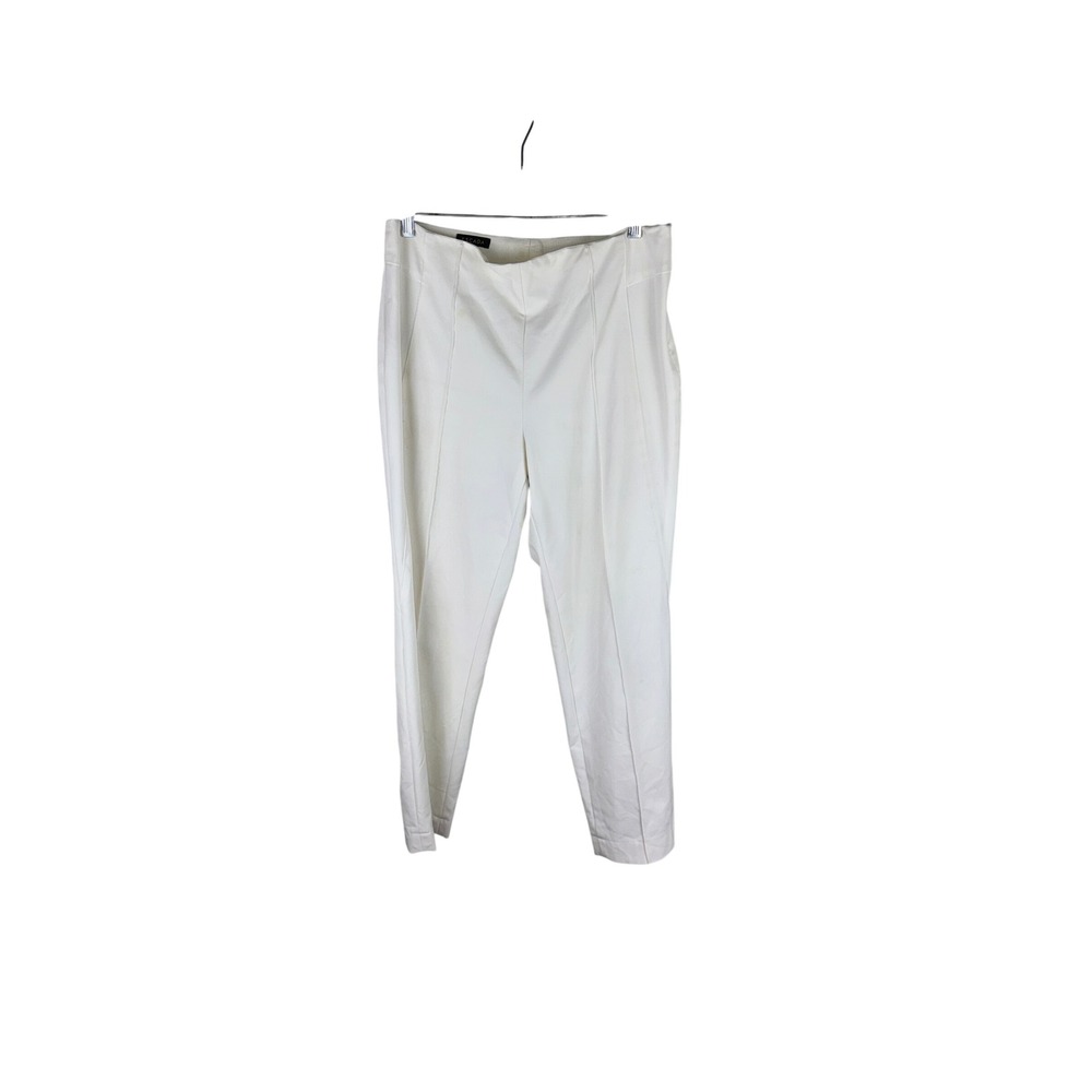 Escada Tuska Off-White Tapered Trousers Pants Size 40 Romania Designer Luxury